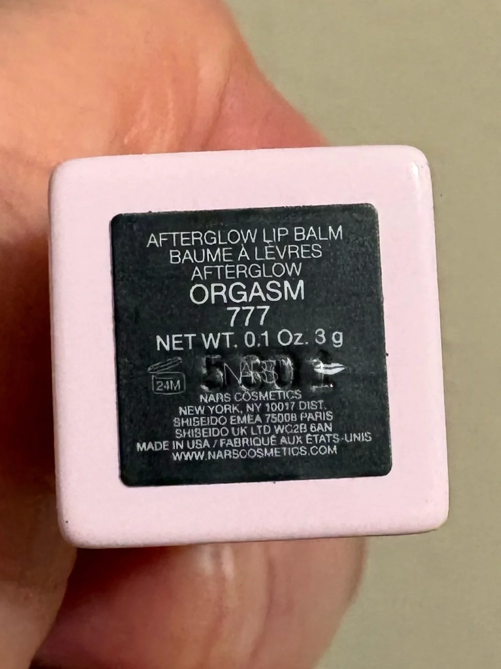 NARS Afterglow Lip Balm - ORGASM 777 Brand New Never Used.